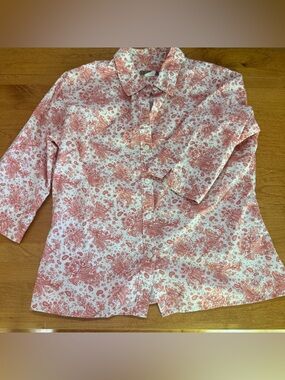 J. Crew Coral Paisley Button-Down Shirt